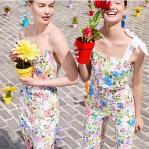 Alice + Olivia Lorinda Floral Ankle Pant 6 - Picture 10 of 15
